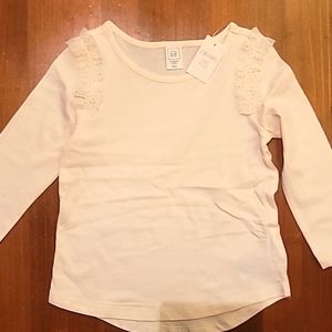 Baby Gap 2T shirt with ruffles on sleeves
